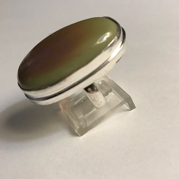 Green Opal 925 Sterling Silver Ring - Picture 3 of 3